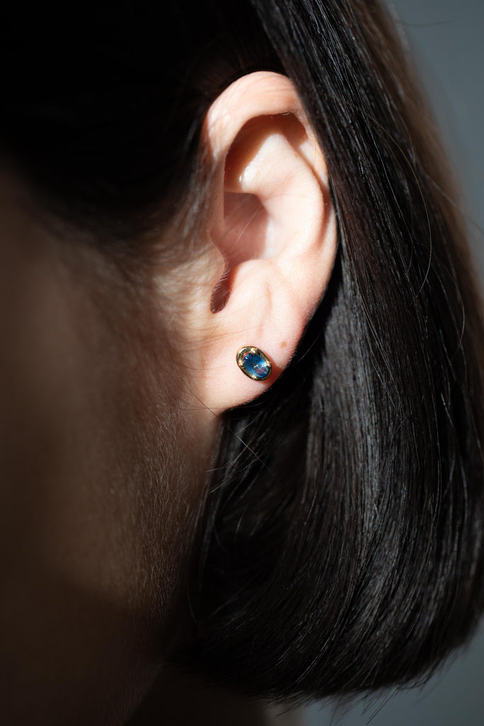 Kathryn Bentley | Blue Sapphire Ellipse Studs