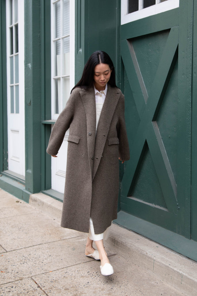 Boboutic | Double Outerwear Coat in Forest Green