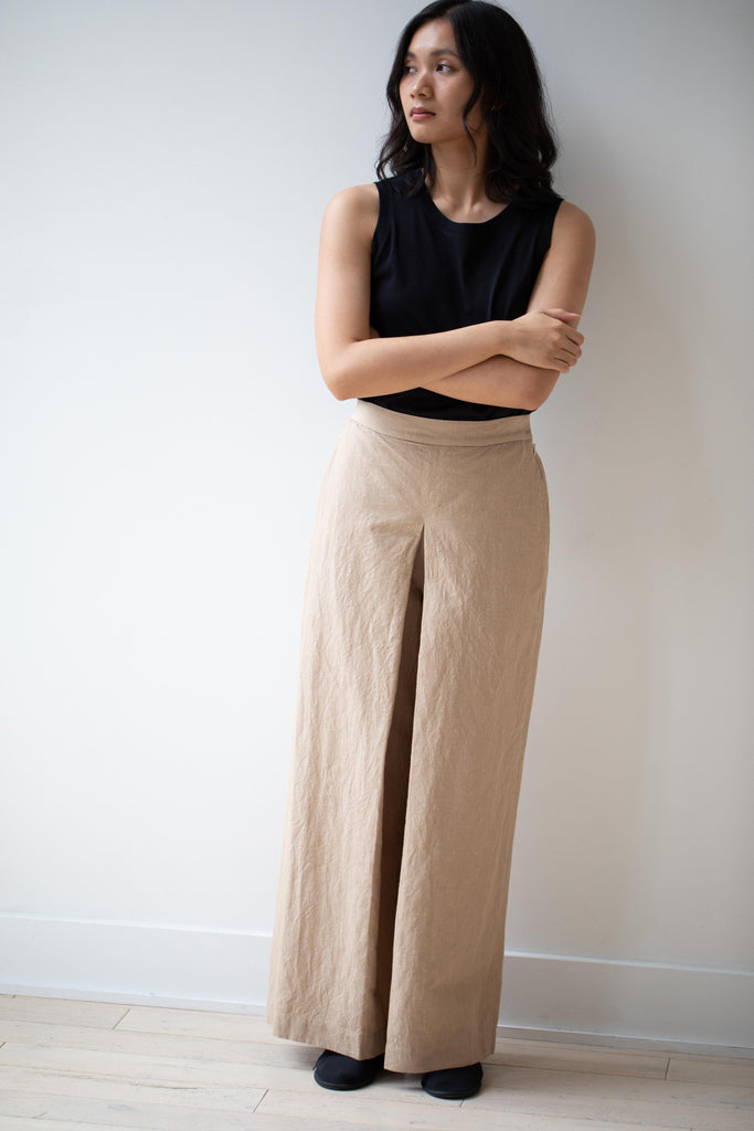 Arts & Science | Front Box Tuck Pants in Vintage Beige