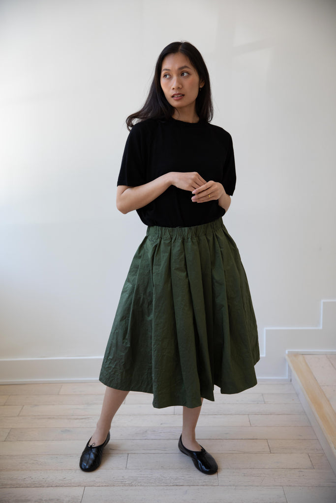Album di Famiglia | Pleated Skirt N in Green