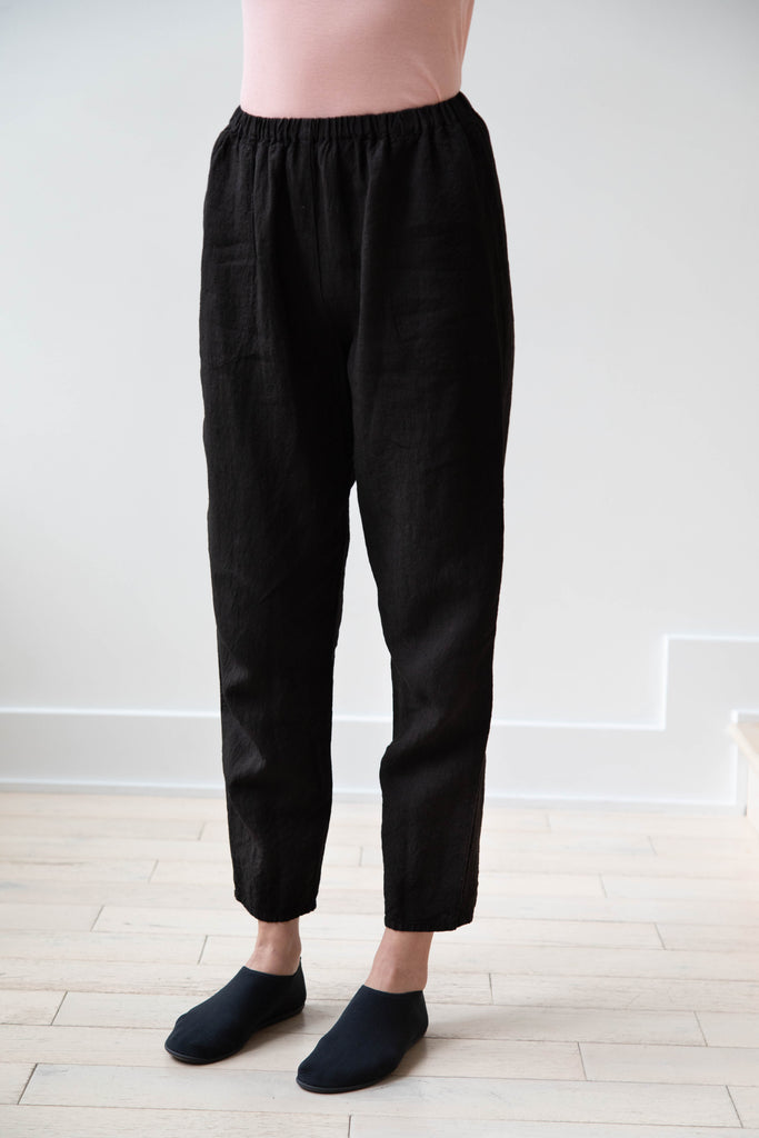 Manuelle Guibal | Simple Pant in Black Linen
