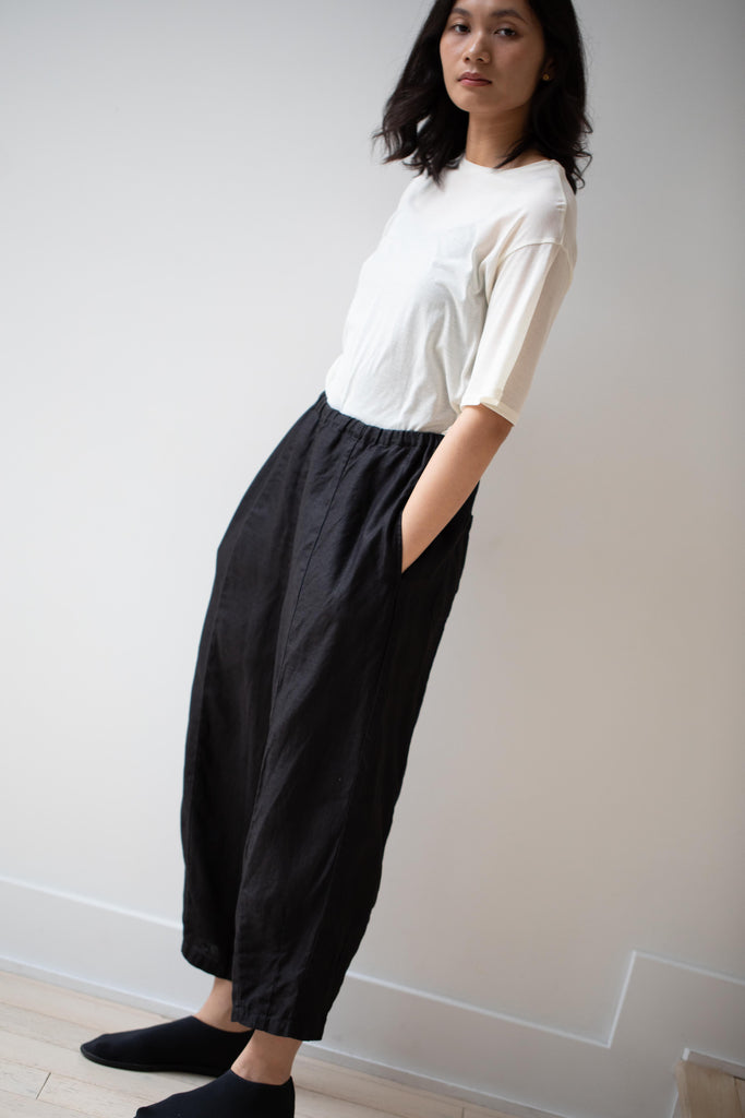 Gauze | Linen Charlie Pants in Black