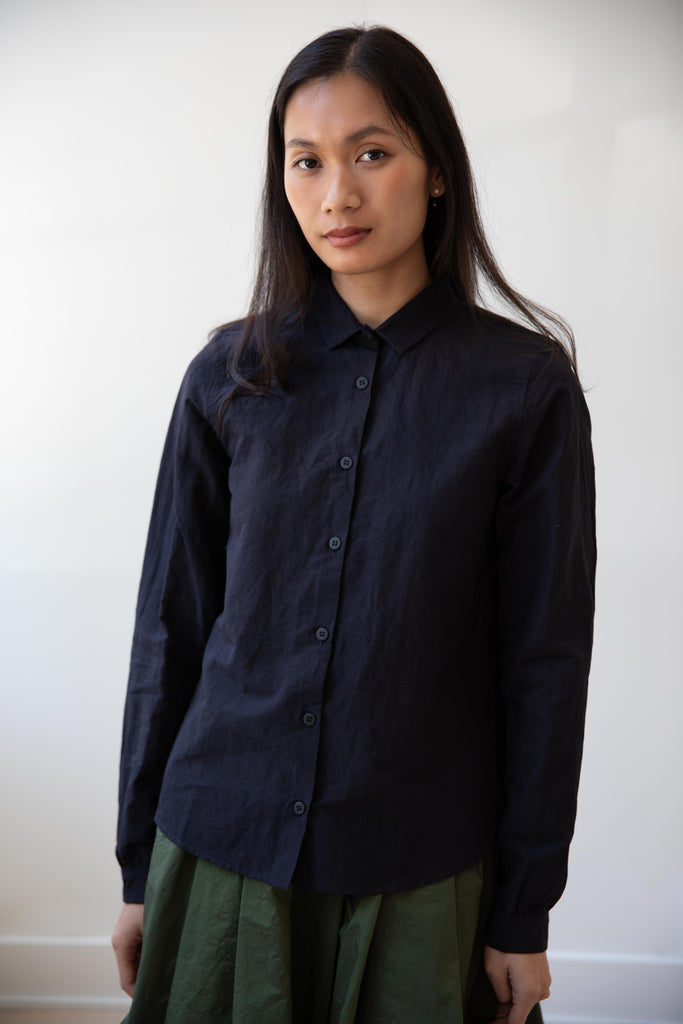 Bergfabel | Tyrol Shirt in Midnight Cotton Linen
