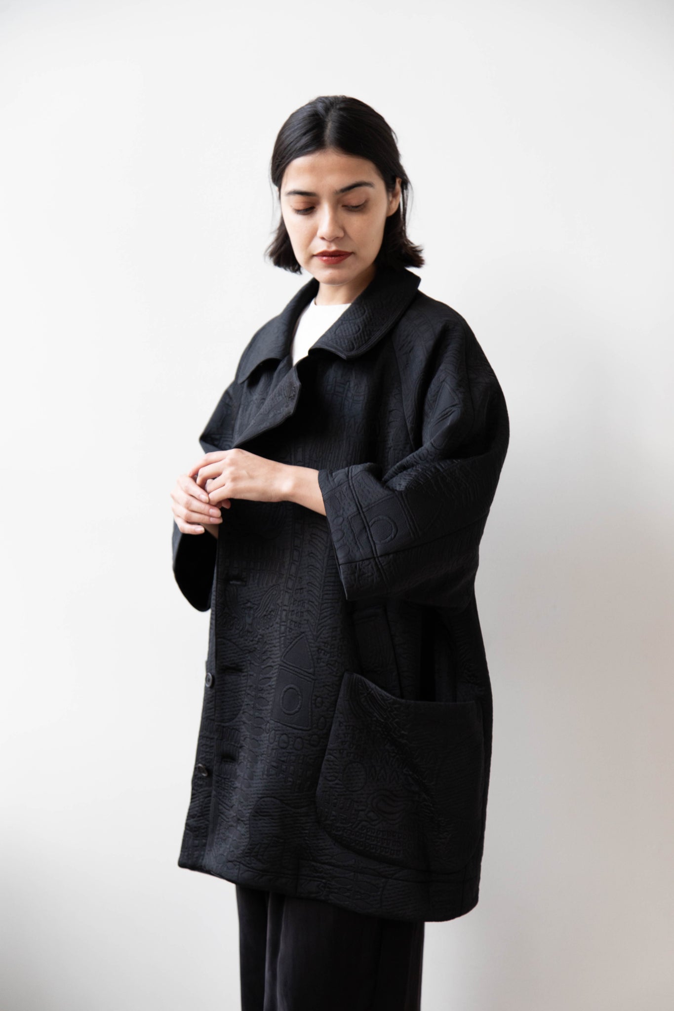 Aseedonclöud | Forest Arctic Coat in Black