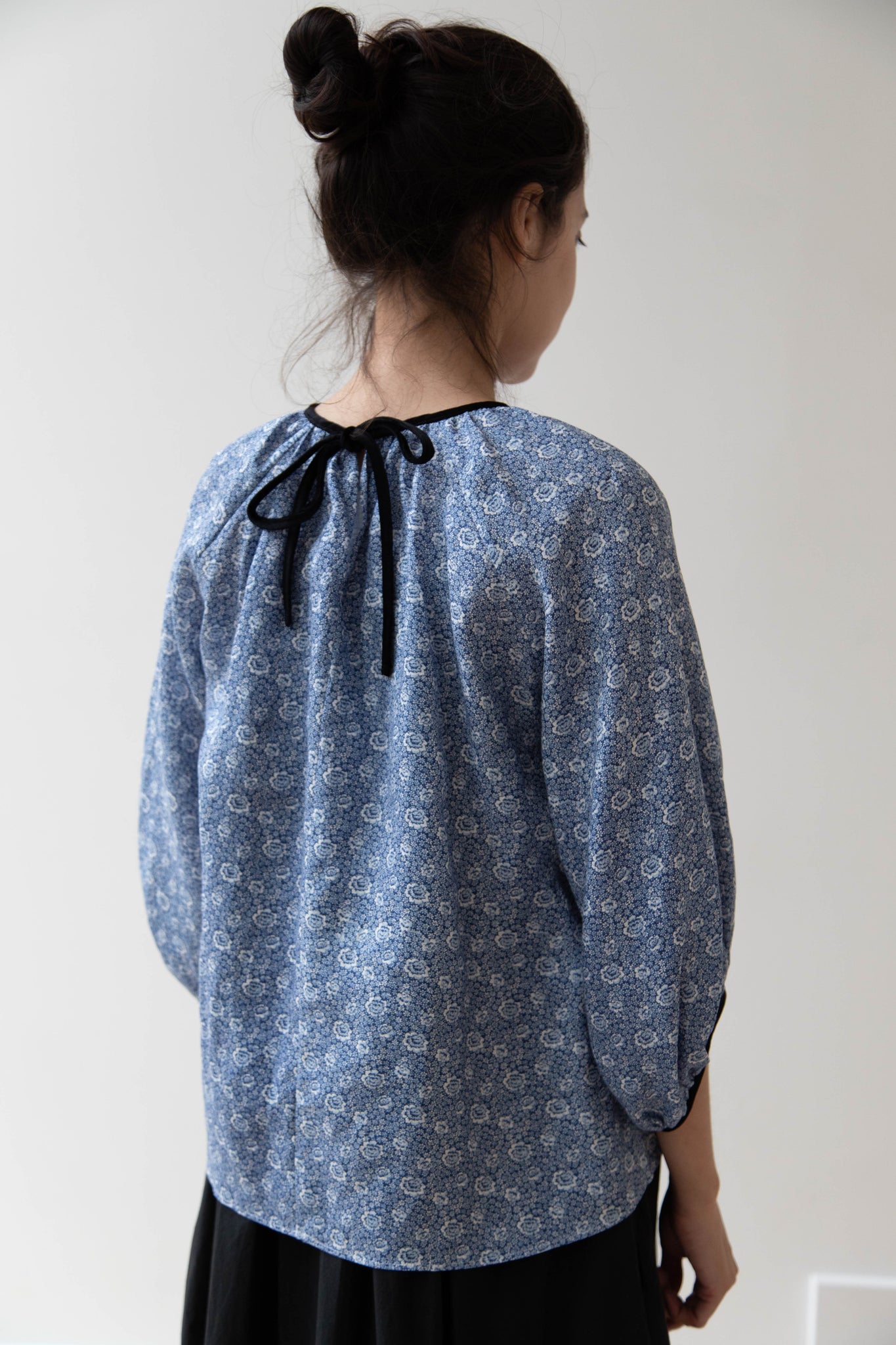 Old Man's Tailor | P.F. Smocked Blouse in Blue Floral