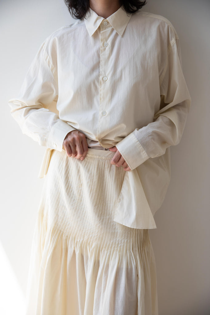 Auralee | Cotton Lawn Shirt in Ivory White