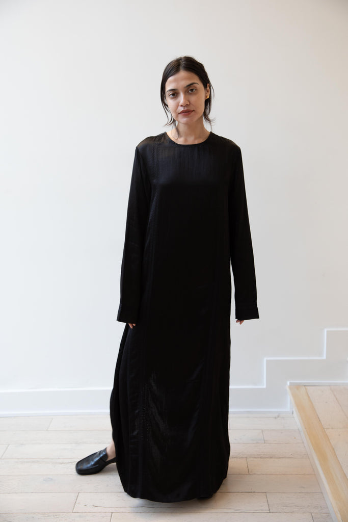 Grey's | Embroidered Stripe Gown in Black