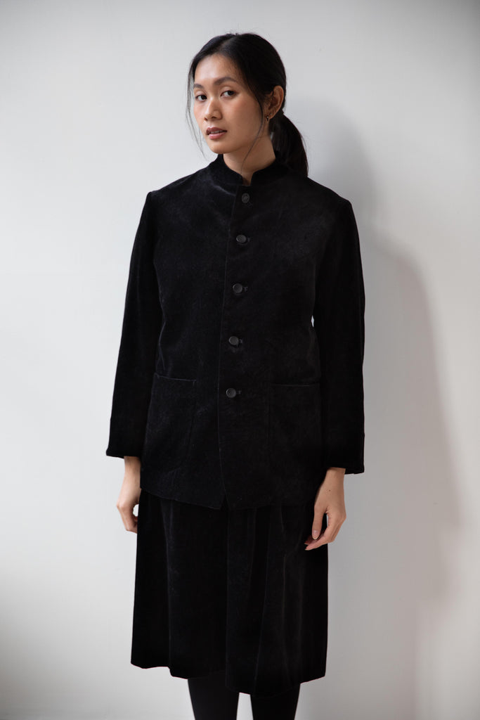 Aseedonclöud | Seiyakou Uniform Jacket in Black Velvet