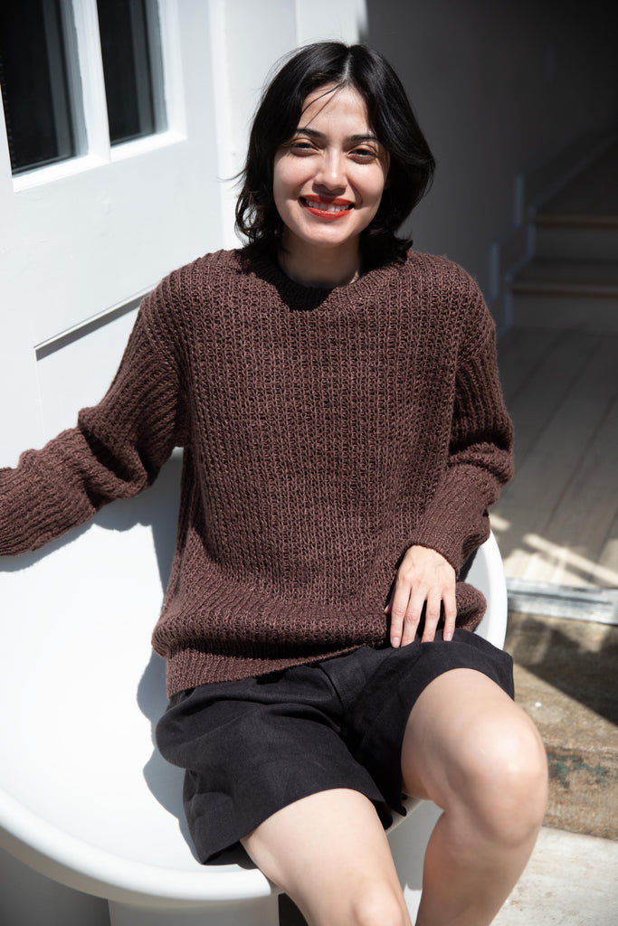 Samuel Snider | Fisherman Sweater in Redwood