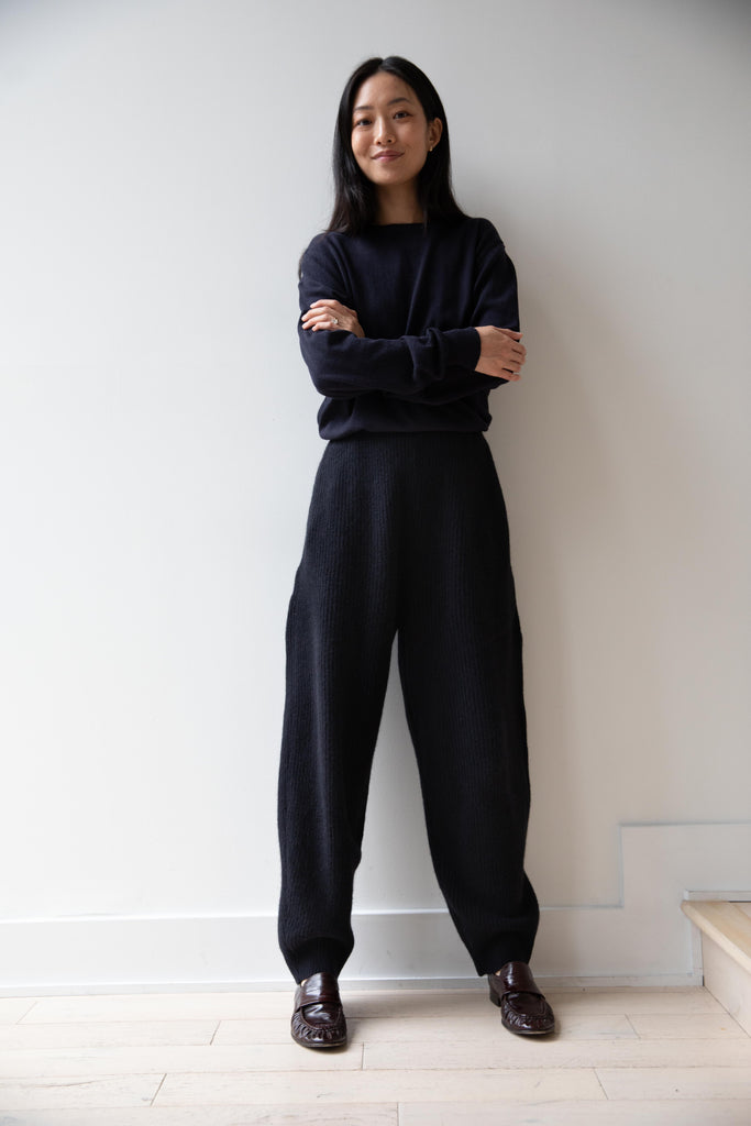 Boboutic | Gemini Ribbed Pants in Dark Navy