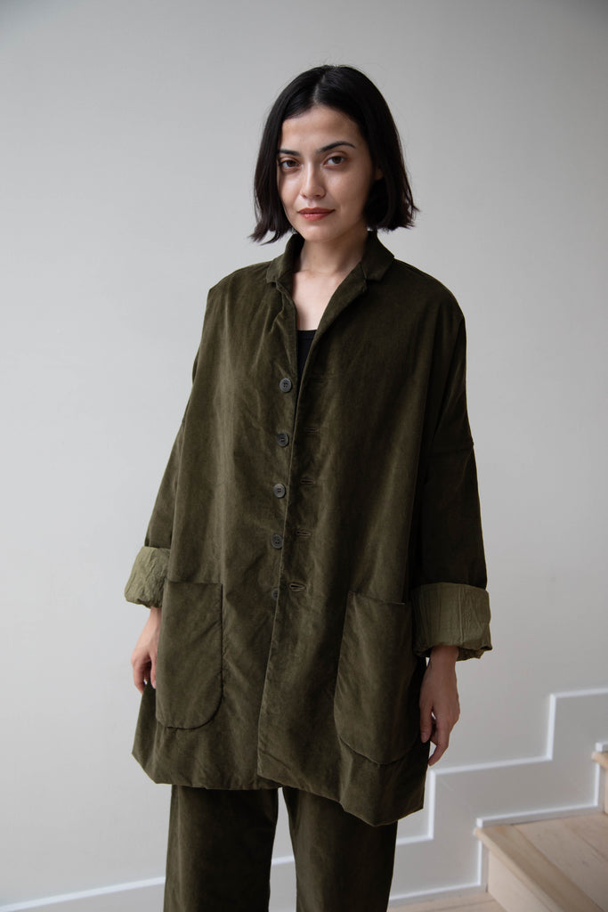 Album di Famiglia | Velvet Big Blazer in Olive