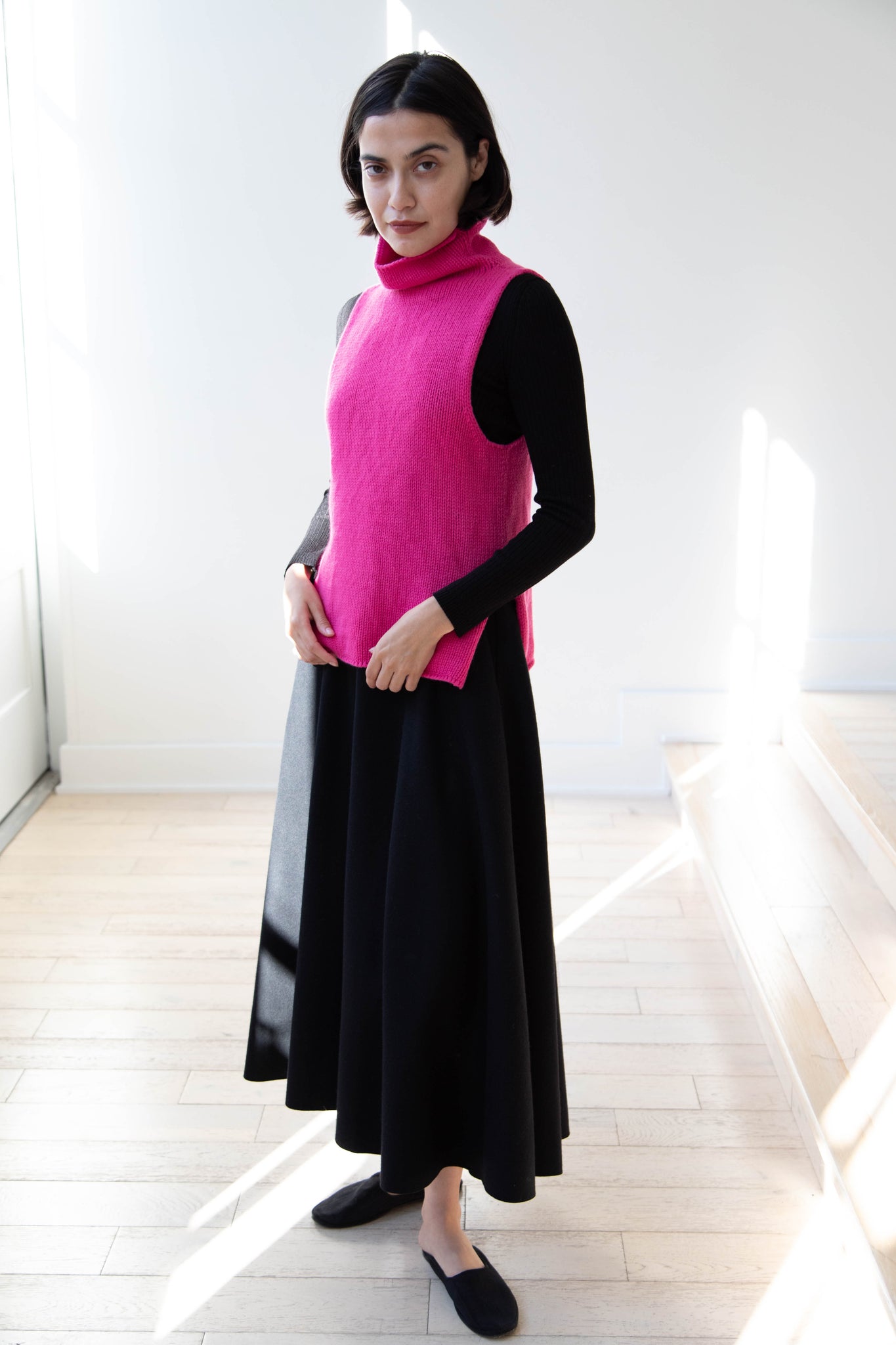 Risa Nakamura | Knit "V" Vest in Wool & Cashmere