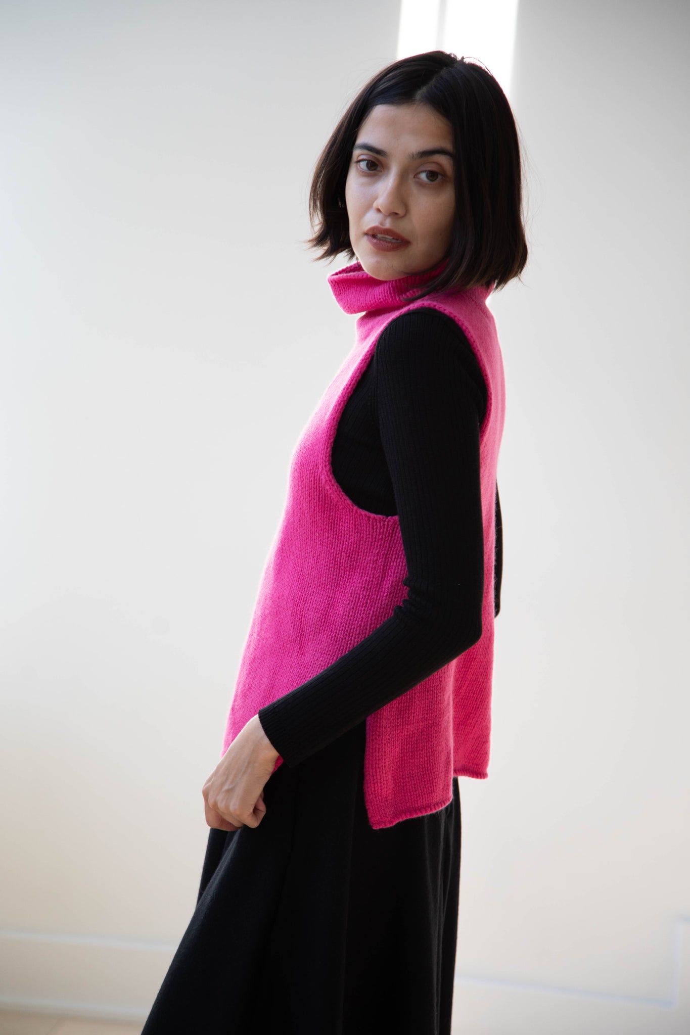 Risa Nakamura | Knit "V" Vest in Wool & Cashmere
