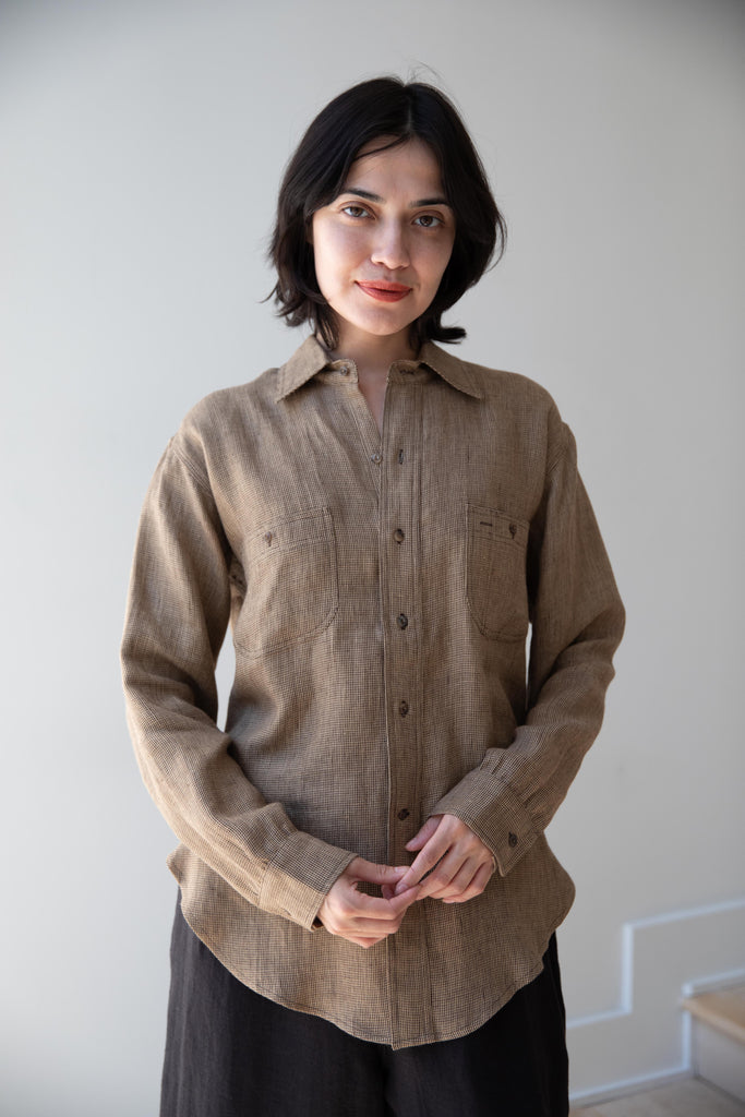 Samuel Snider | Lolo Shirt in Miniature Houndstooth
