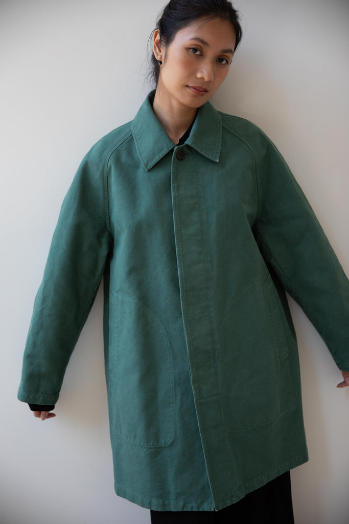 Auralee | Twill Short Coat in Forest Green