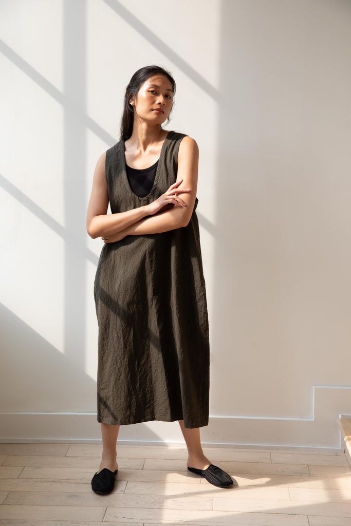 Aseedonclöud | HW Pull On Dress in Khaki