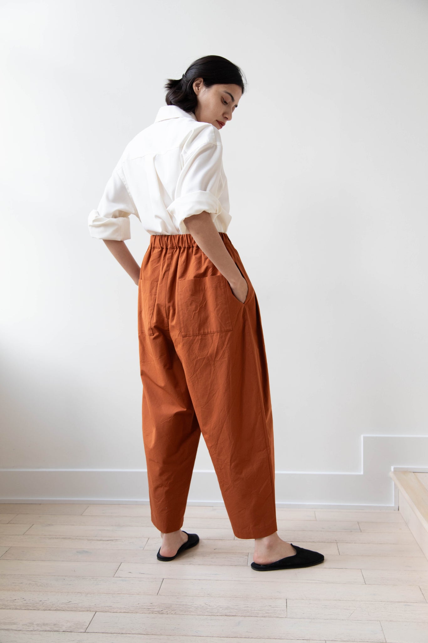 Arts & Science | Front Tuck Back Pocket Pants in Dark Orange