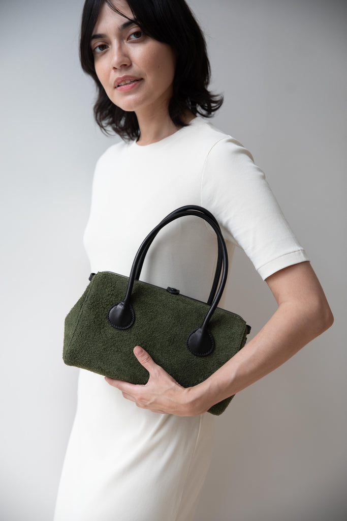 The Backward Vendor | Tanker Crossover in Olive Suede