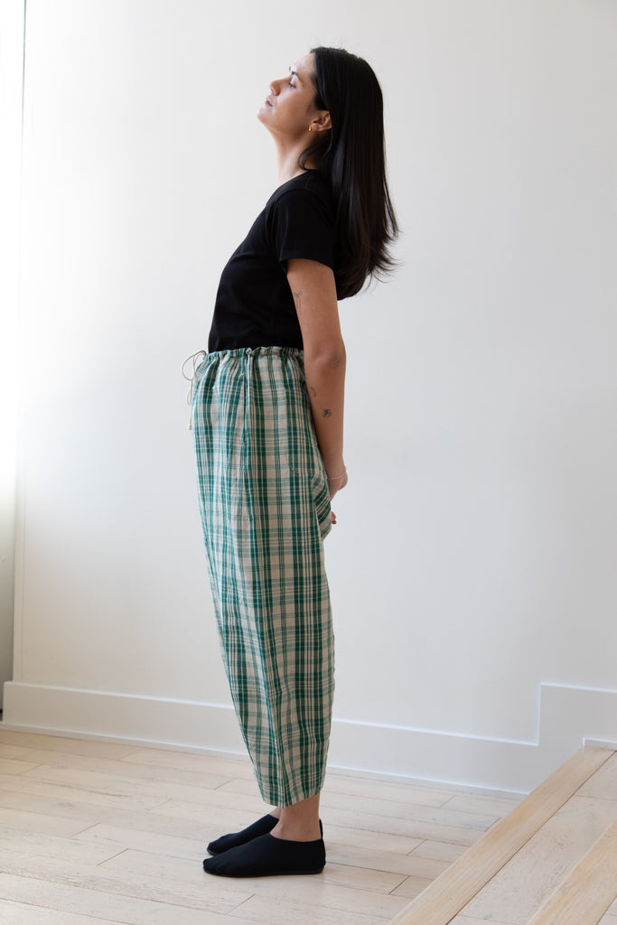 Unkruid | Cloudy Shaped Trousers in Green Kelsch Cloth