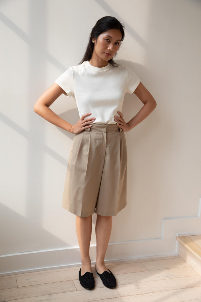 The Loom | Summer Wool Shorts in Khaki