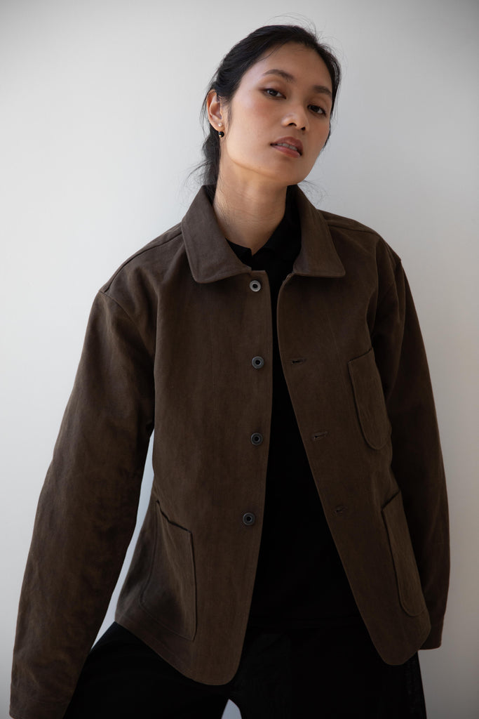 Evan Kinori | Three Pocket Jacket in Dark Olive