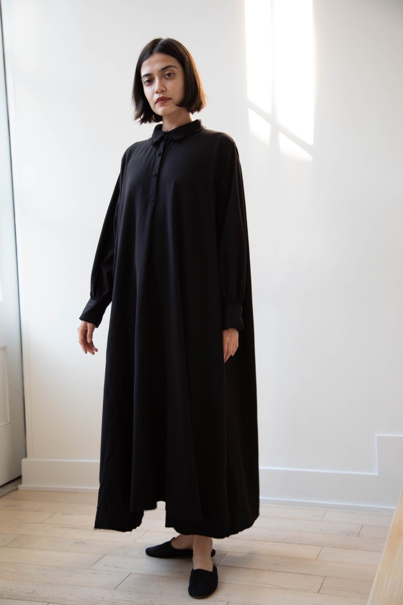 Risa Nakamura | Dress "C" in Washed Wool Gaberdine