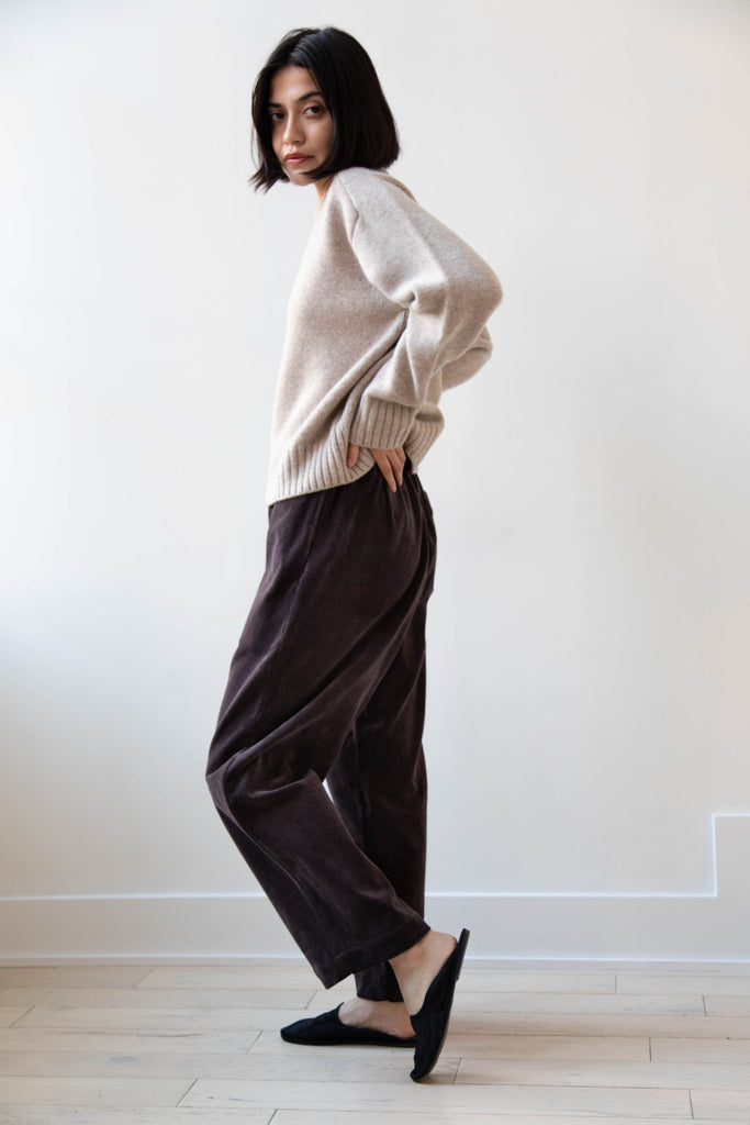 Evan Kinori | Elastic Pants in Cotton Corduroy
