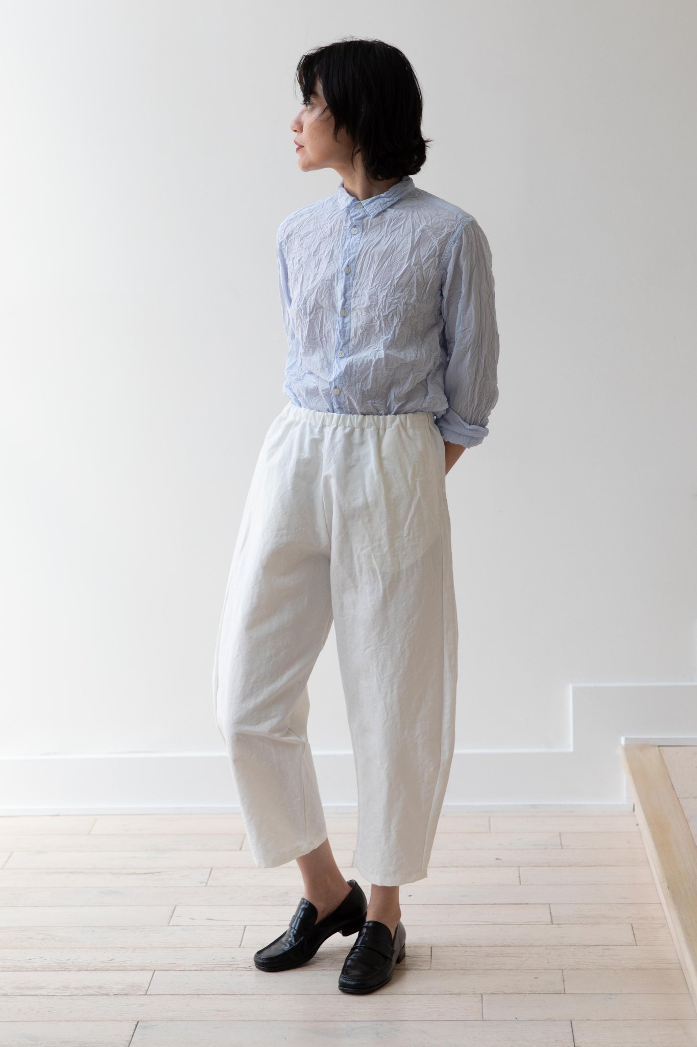 apuntob 2025 パンツ rennes — Apuntob | Curved Trouser in Meringue