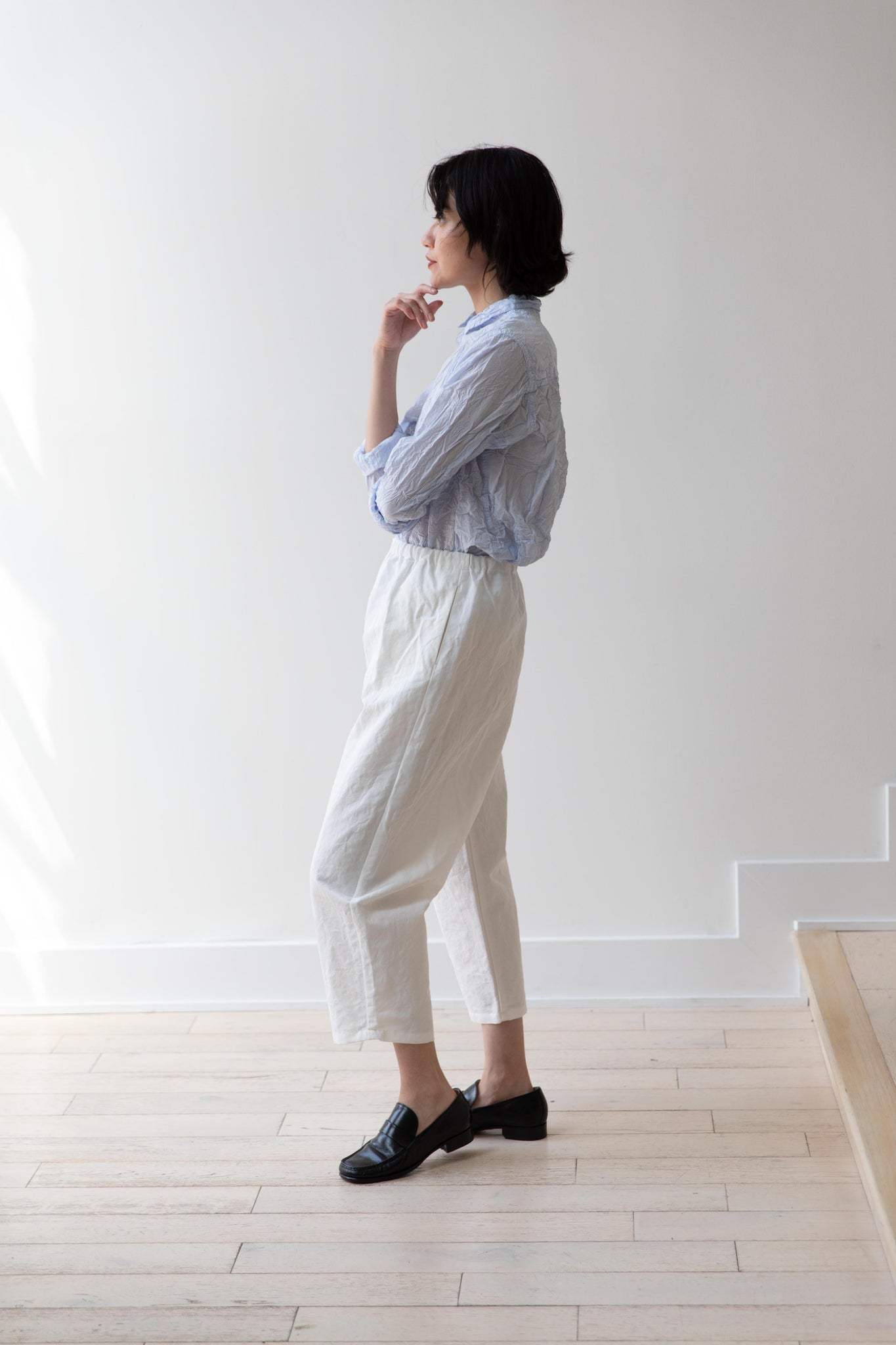 rennes — Apuntob | Curved Trouser in Meringue
