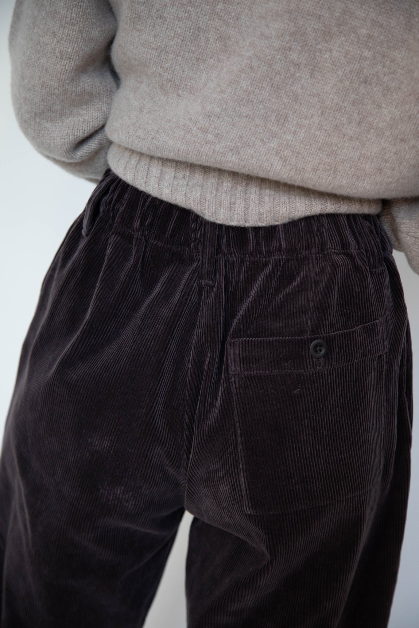Evan Kinori | Elastic Pants in Cotton Corduroy