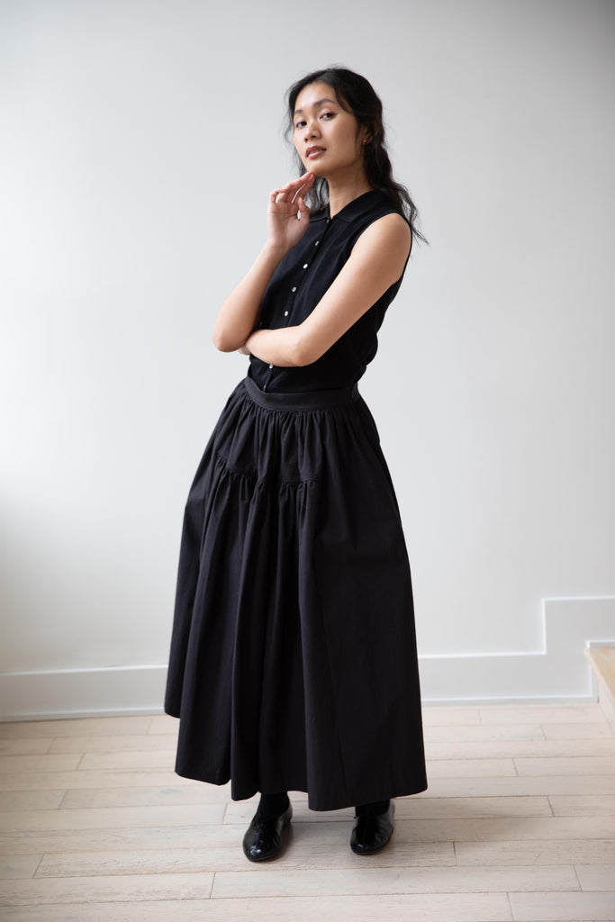 Cawley | Panel Skirt in Black
