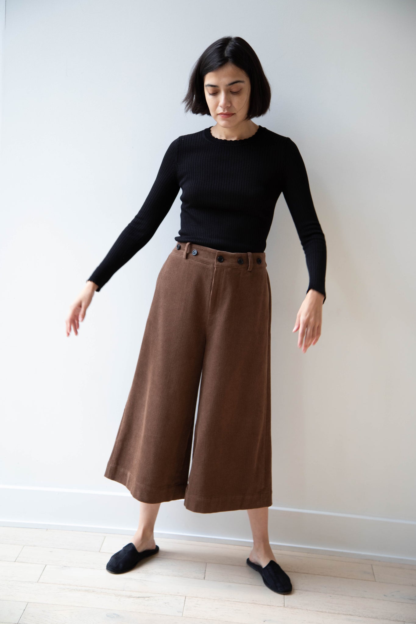 EASTBYEASTWEST | Wood Culottes in Chocolate