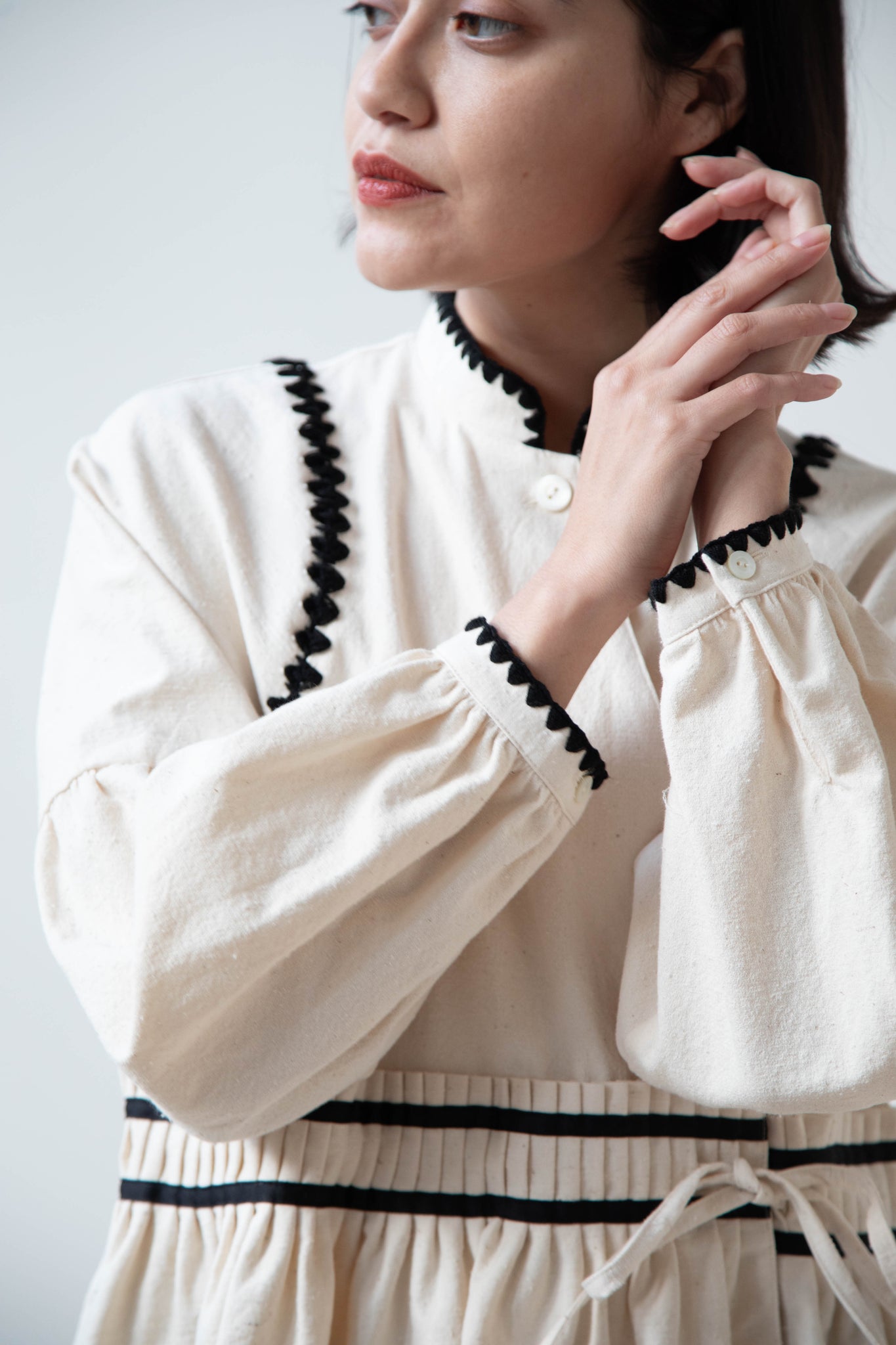 Aseedonclöud | Shepherd Wrap Front Blouse in Off White