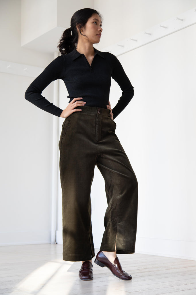 Seventyfive | Rambling Trousers in Olive Green