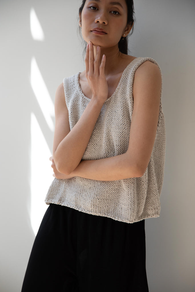 Album di Famiglia | HK Bourrette Silk Vest in Off White