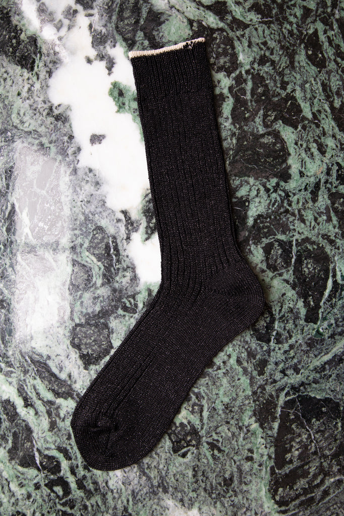 Antipast | Linen Sparkly Socks in Black