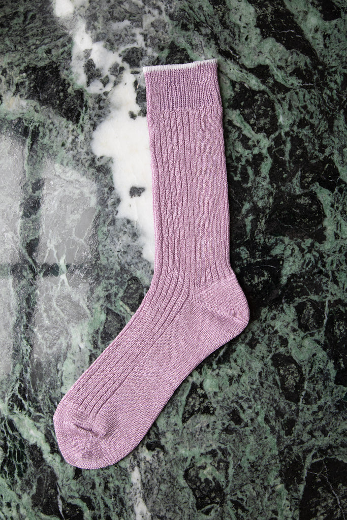 Antipast | Linen Sparkly Socks in Lavender