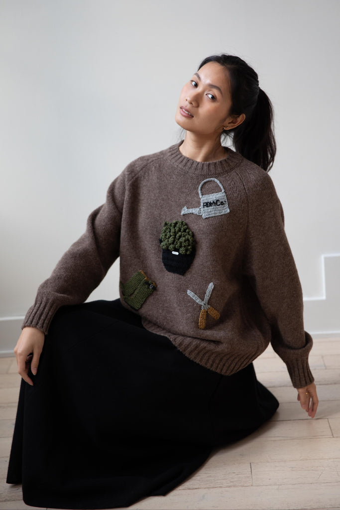 Old Man's Tailor | "Great Green Thumb" Sweater in Brown