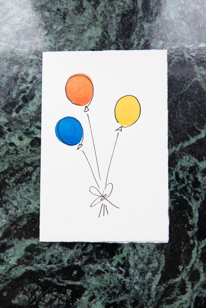 Scribble & Daub | Card in Balloons
