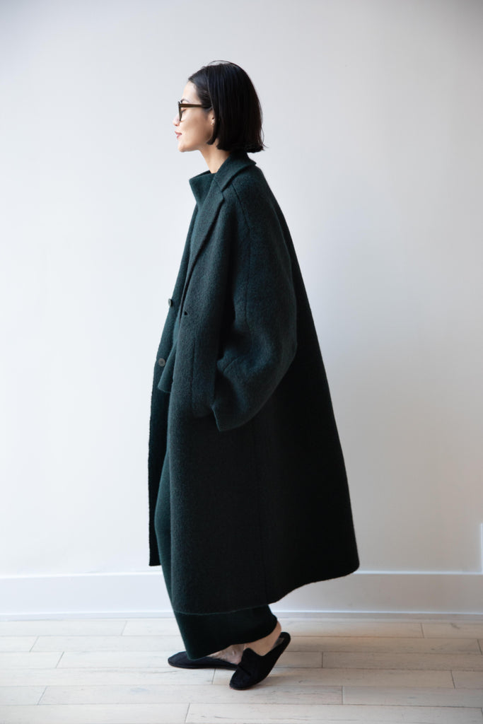 Boboutic | Bob's Double Breasted Coat in Dark Green