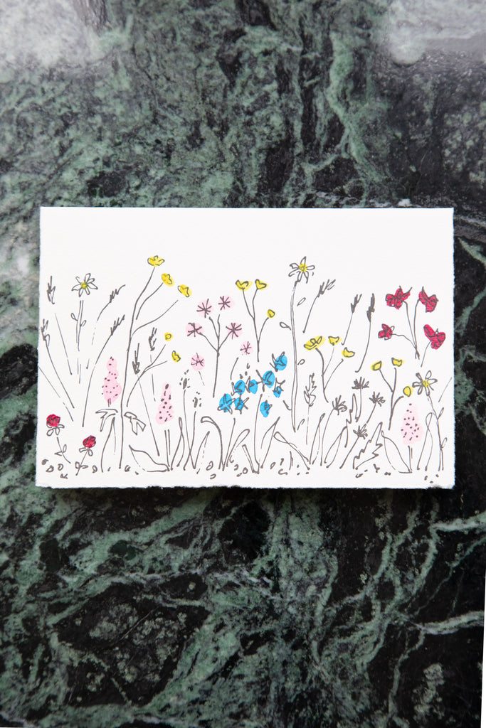 Scribble & Daub | Floral Card in Meadow