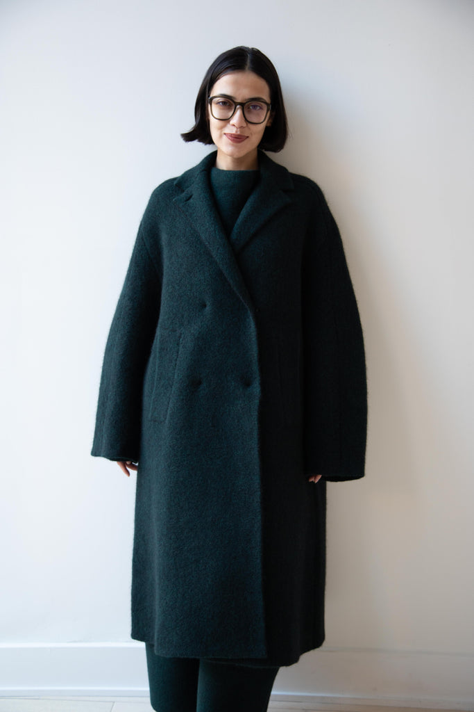 Boboutic | Bob's Double Breasted Coat in Dark Green