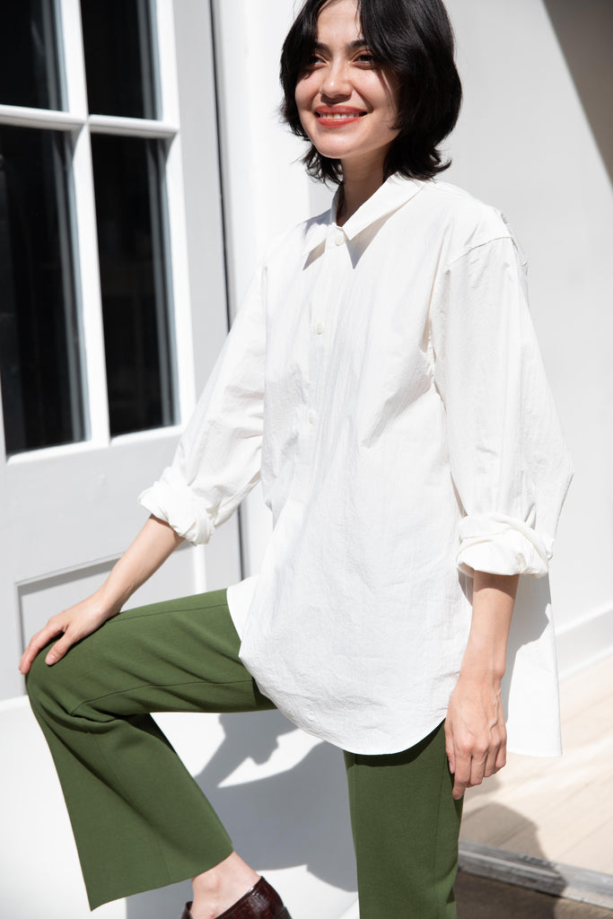MAN-TLE | Pullover Shirt in White