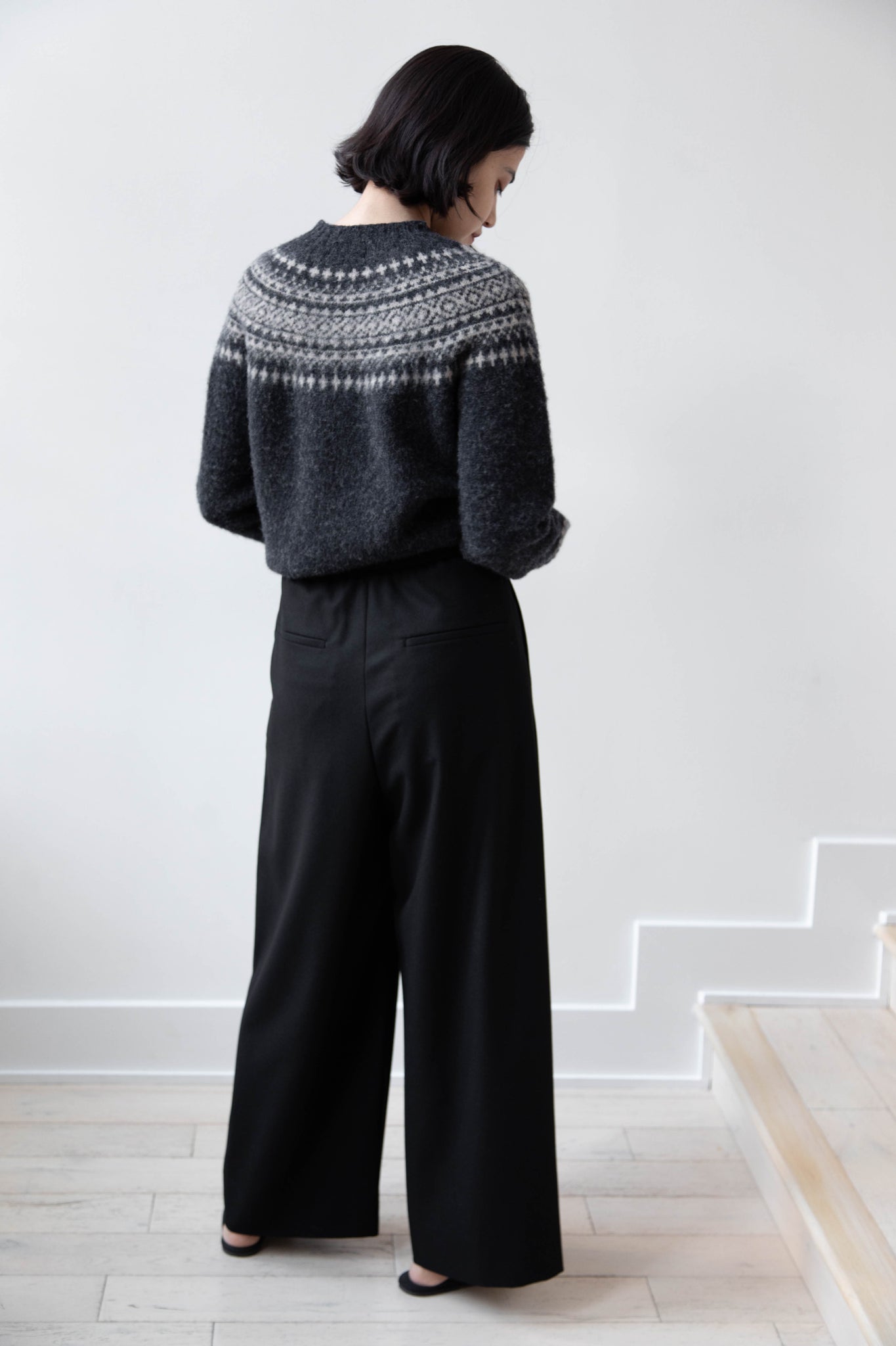 Aton | Wide Easy Pants in Black