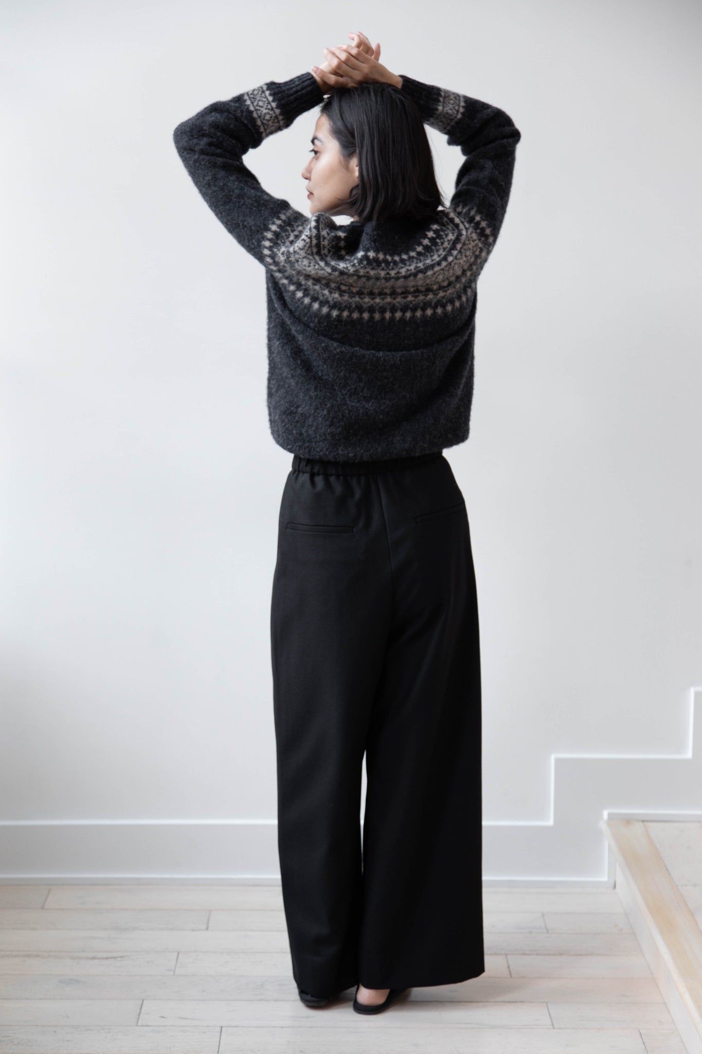 Aton | Wide Easy Pants in Black