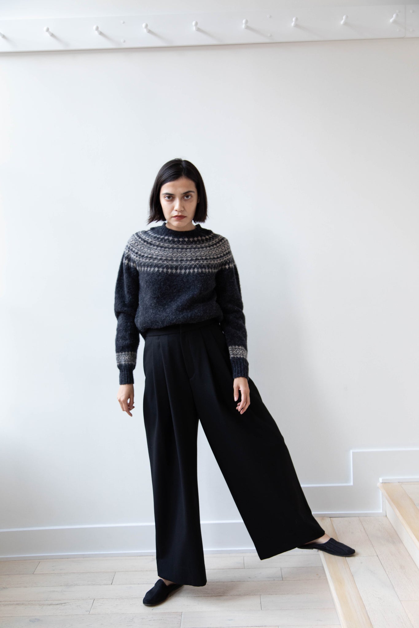 Aton | Wide Easy Pants in Black