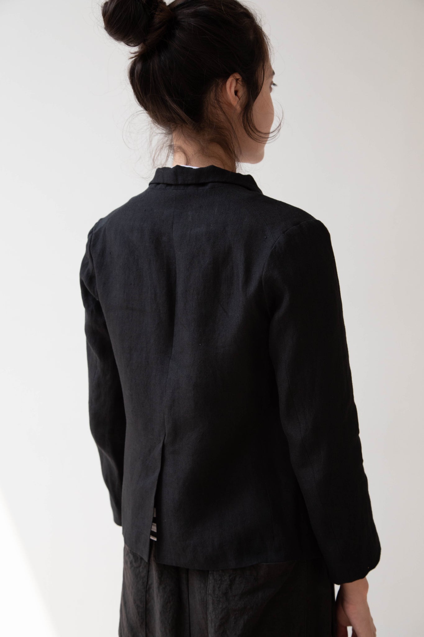 Old Man's Tailor | Black Linen Blazer