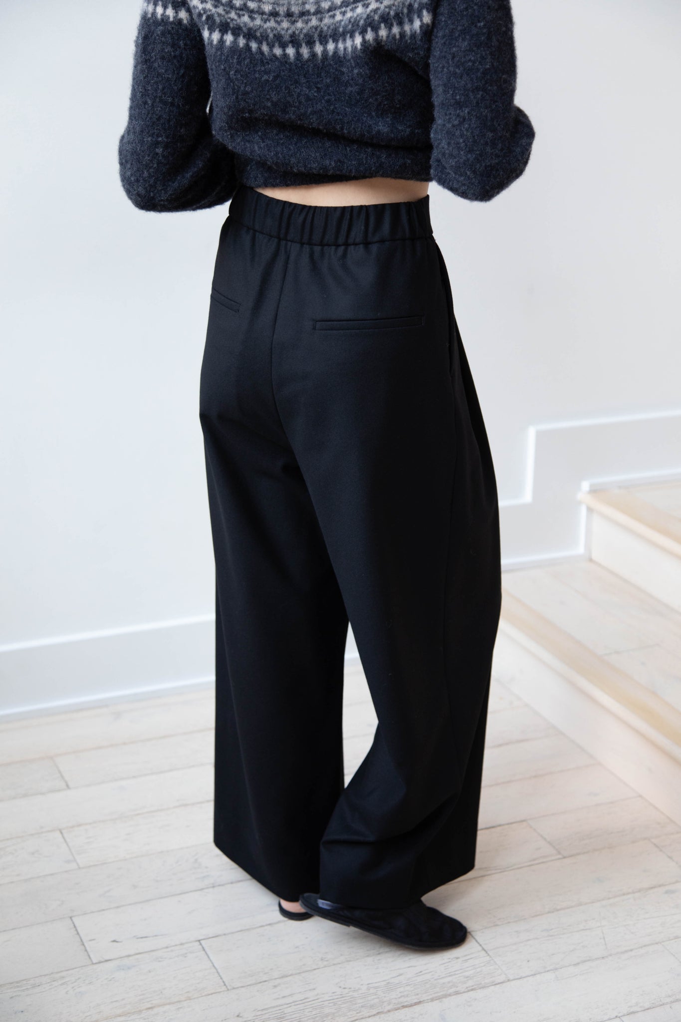 Aton | Wide Easy Pants in Black