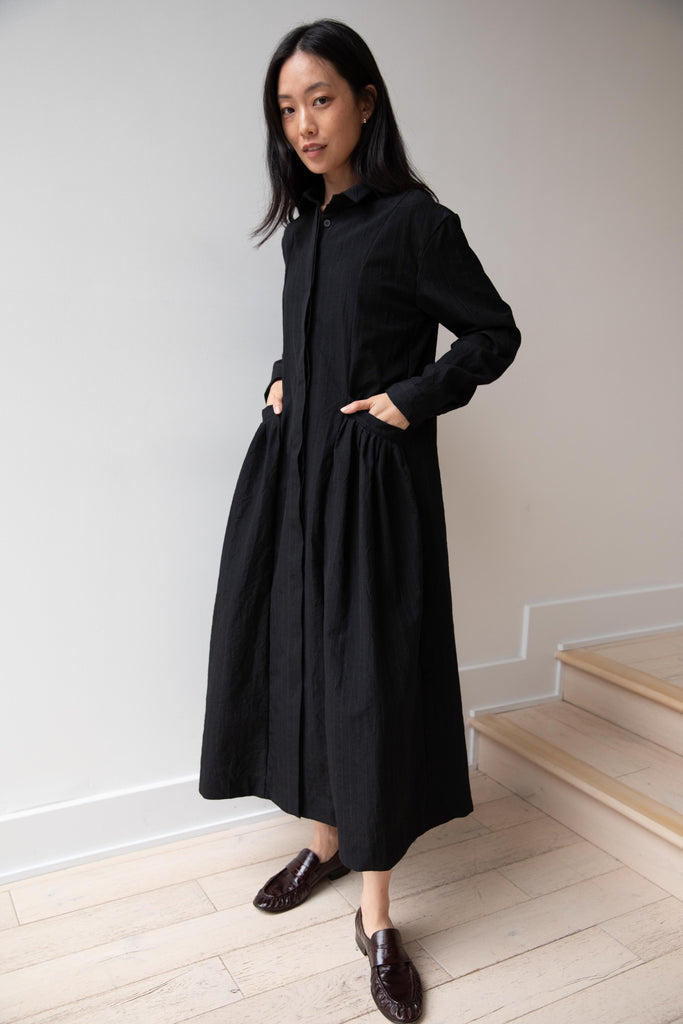 Bergfabel | Sally Dress in Black Stripe
