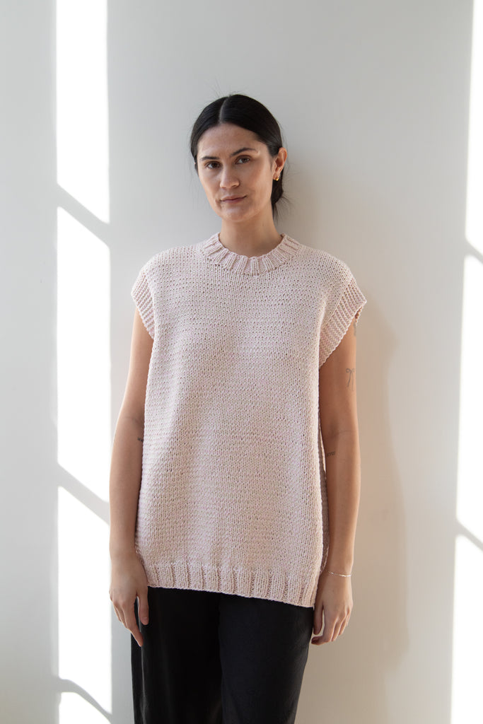 Casey Casey | Sleeveless Sweater in Pink